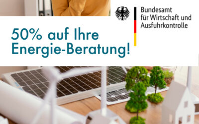 Wir sparen Ihnen 50 % der Energieberatung – mit der Bafa-Förderung!